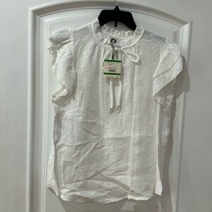 Anne Klein bright white beautiful top size L